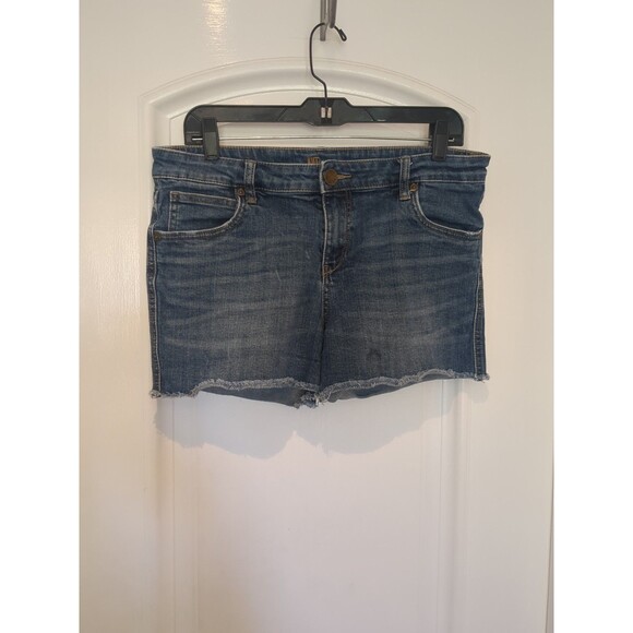 Kut from the Kloth Women's Blue Denim Shorts Size 10 High Rise - Picture 2 of 10